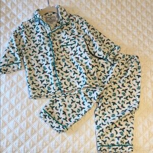 Petite Plume Flannel Mistletoe Pajamas
